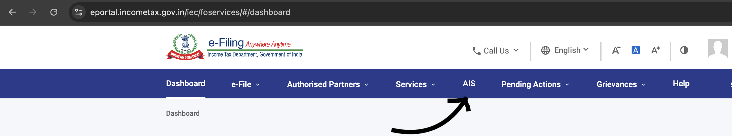 Navigate to AIS section